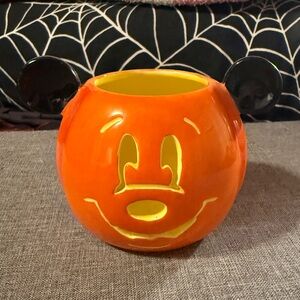Vintage Disney Mickey Mouse Pumpkin votive candle holder